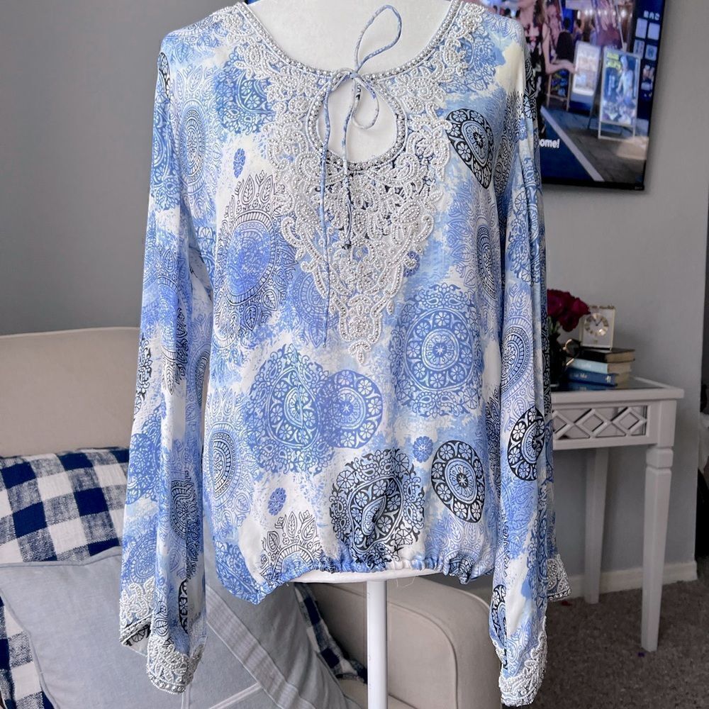 TAJ from Sabrina Crippa silk top
